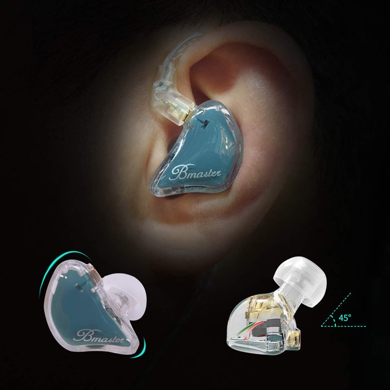 BASN Bmaster Triple Drivers in Ear Monitor Headphone with Two Detachable Cables Fit in Ear Suitable for Audio Engineer, Musician (Blue) - Image 3
